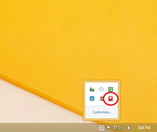 WAMP Server Icon In Taskbar